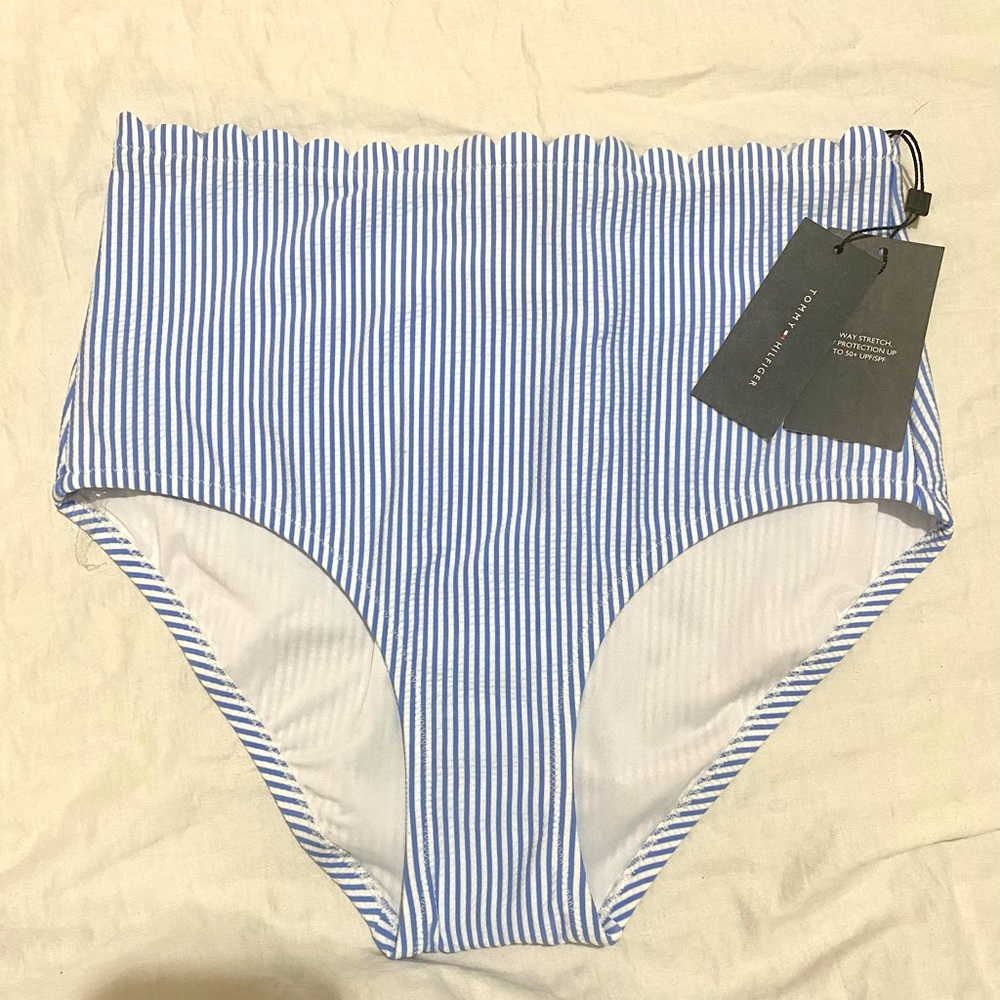 Tommy Hilfiger XS bikini Bottom Stripe Blue White